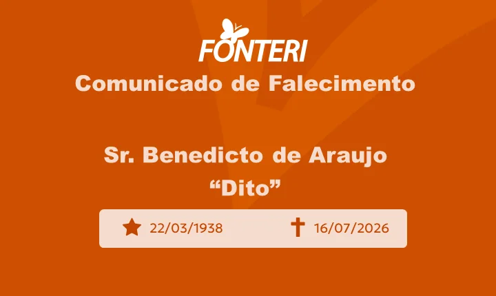 Com pesar, nos despedimos do Sr. Benedicto de Araujo.