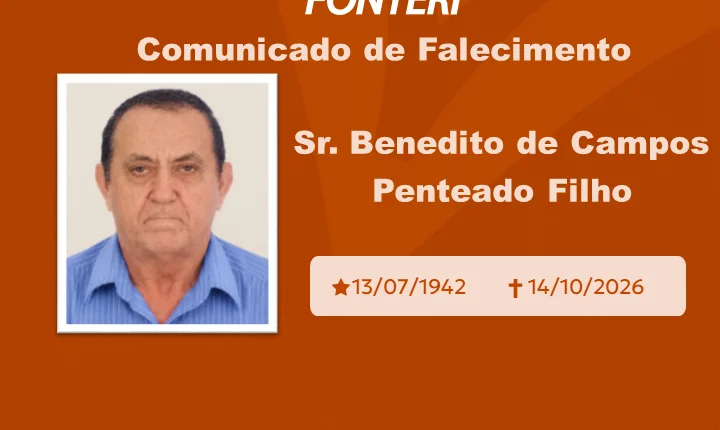 Com pesar, nos despedimos do Sr. Benedito de Campos Penteado Filho