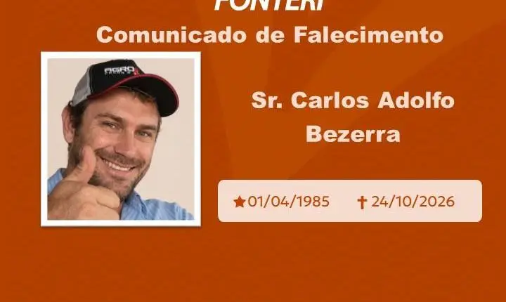 Com pesar, nos despedimos do Sr. Carlos Adolfo Bezerra   