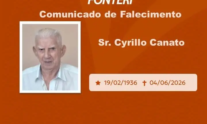 Com pesar, nos despedimos do Sr. Cyrillo Canato 
