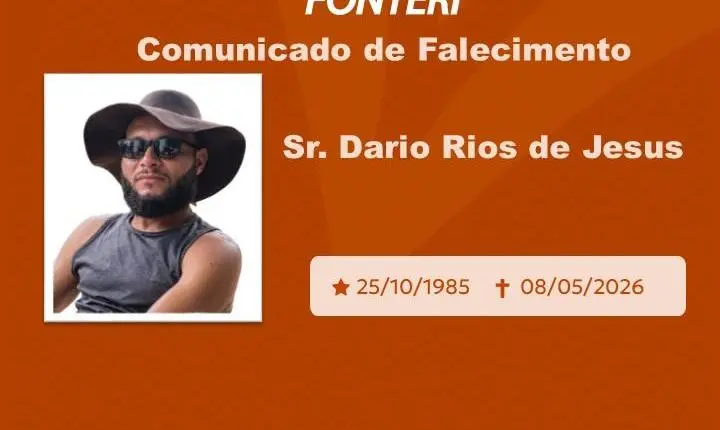 Com pesar, nos despedimos do Sr. Dario Rios de Jesus  