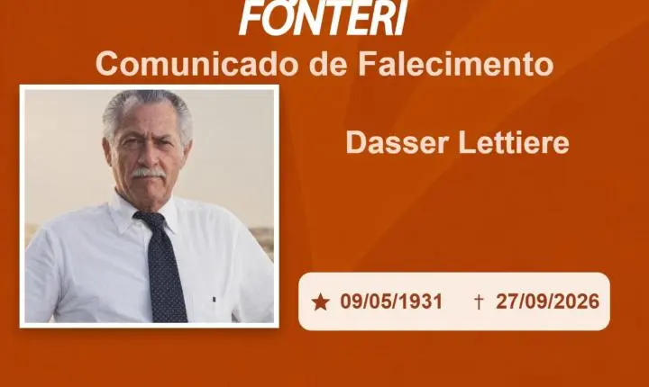 Com pesar, nos despedimos do Sr. Dasser Lettiere.  