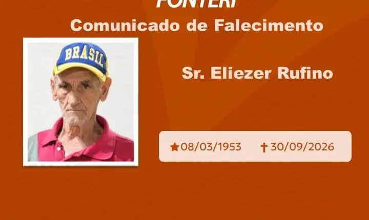 Com pesar, nos despedimos do Sr. Eliezer Rufino  