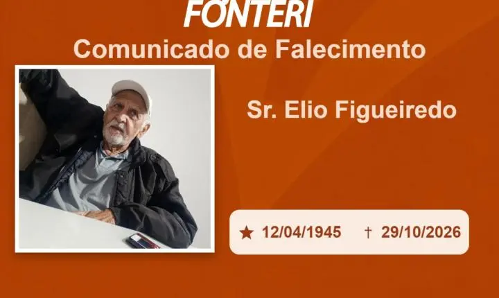 Com pesar, nos despedimos do Sr. Elio Figueiredo.