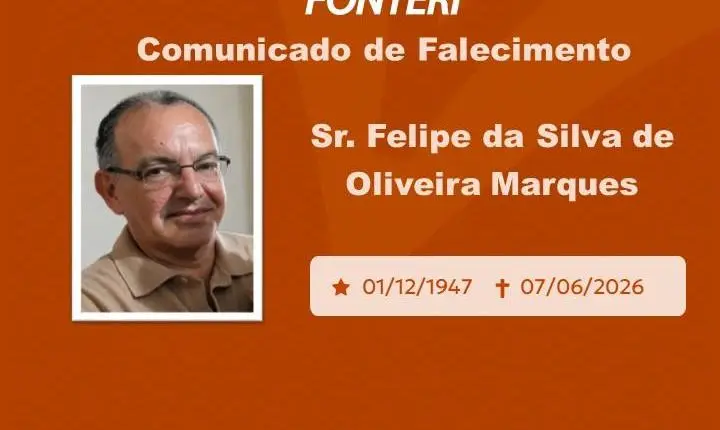 Com pesar, nos despedimos do Sr. Felipe da Silva de Oliveira Marques