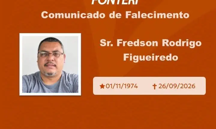 Com pesar, nos despedimos do Sr. Fredson Rodrigo Figueiredo 