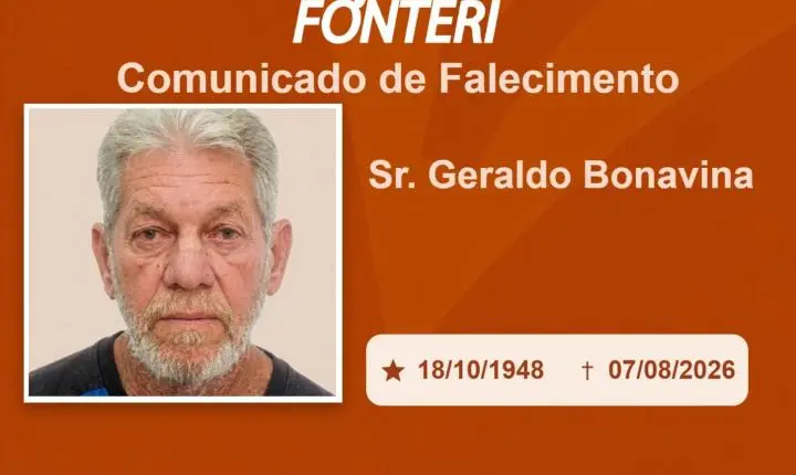 Com pesar, nos despedimos do Sr. Geraldo Bonavina  