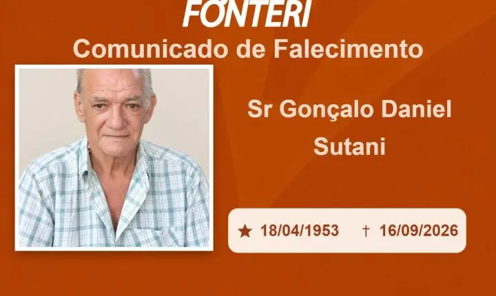 Com pesar, nos despedimos do Sr. Gonçalo Daniel Sutani