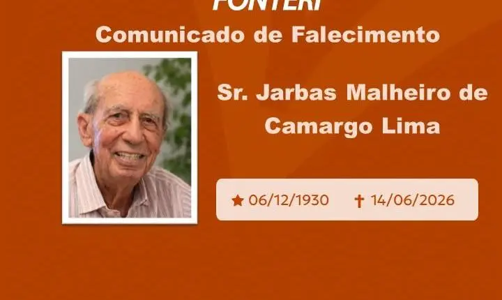 Com pesar, nos despedimos do Sr. Jarbas Malheiro de Camargo Lima