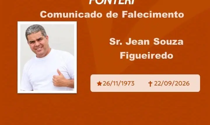 Com pesar, nos despedimos do Sr. Jean Souza Figueiredo 