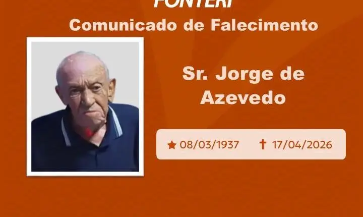 Com pesar, nos despedimos do Sr. Jorge de Azevedo
