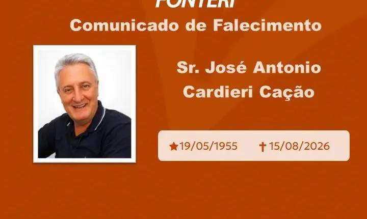 Com pesar, nos despedimos do Sr. José Antonio Cardieri Cação