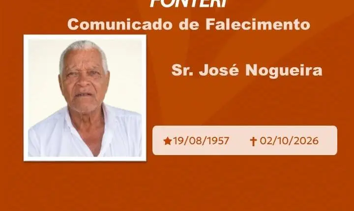 Com pesar, nos despedimos do Sr. José Nogueira