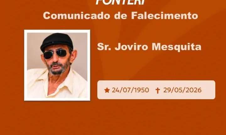 Com pesar, nos despedimos do Sr. Joviro Mesquita