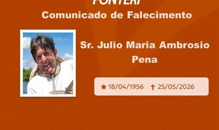 Com pesar, nos despedimos do Sr. Julio Maria Ambrosio Pena