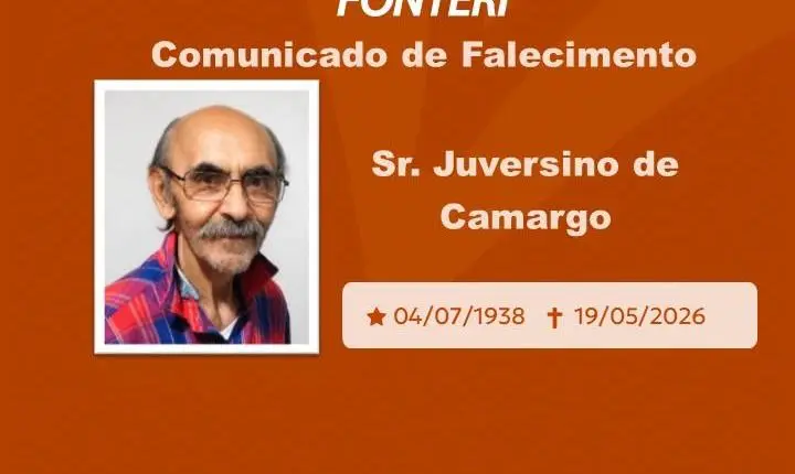 Com pesar, nos despedimos do Sr. Juversino de Camargo 