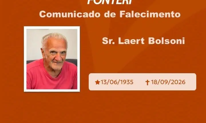 Com pesar, nos despedimos do Sr. Laert Bolsoni  