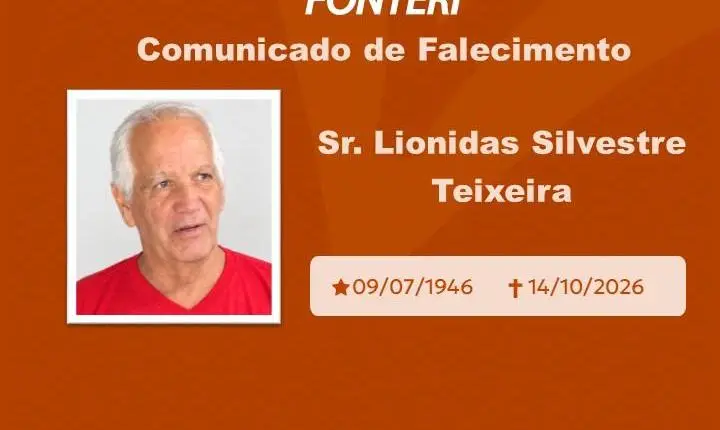Com pesar, nos despedimos do Sr. Lionidas Silvestre Teixeira  