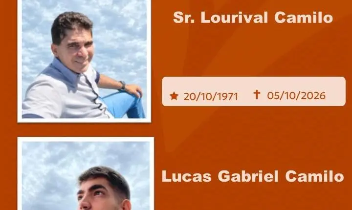 Com pesar, nos despedimos do Sr. Lourival Camilo e do Jovem Lucas Gabriel Camilo.