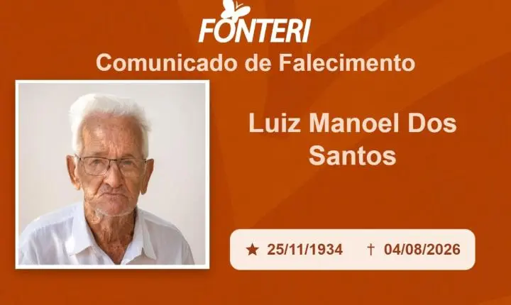 Com pesar, nos despedimos do Sr. Luiz Manoel dos Santos 