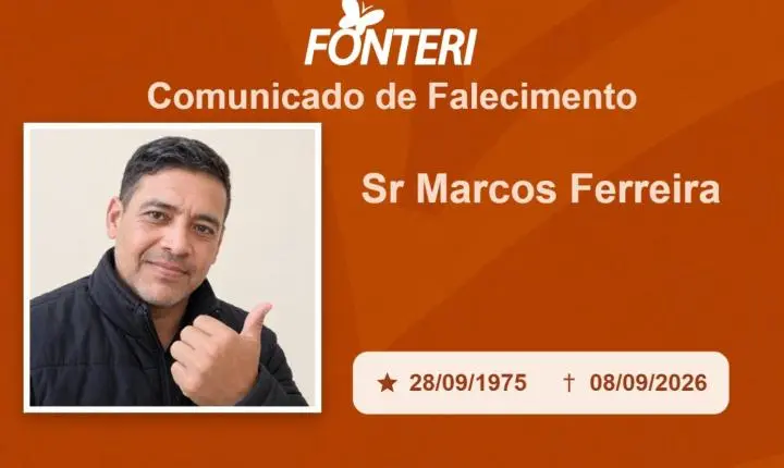Com pesar, nos despedimos do Sr. Marcos Ferreira