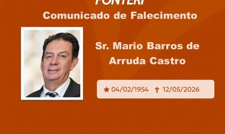 Com pesar, nos despedimos do Sr. Mario Barros de Arruda Castro. 