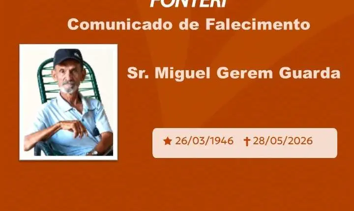 Com pesar, nos despedimos do Sr. Miguel Gerem Guarda