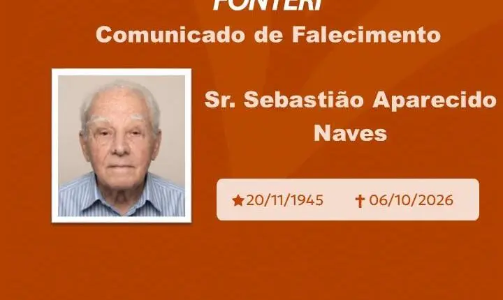 Com pesar, nos despedimos do Sr. Sebastião Aparecido Naves.  