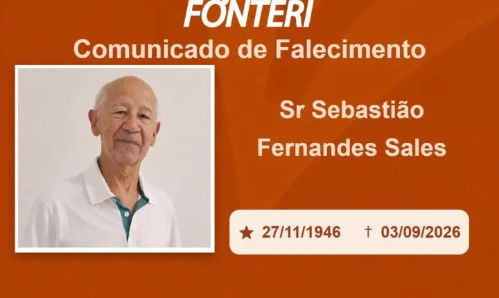 Com pesar, nos despedimos do Sr. Sebastião Fernandes Sales
