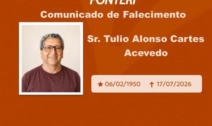 Com pesar, nos despedimos do Sr. Tulio Alonso Cartes Acevo  