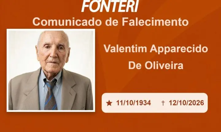 Com pesar, nos despedimos do Sr. Valentim Apparecido de Oliveira  