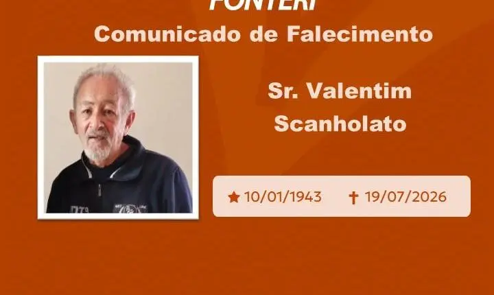 Com pesar, nos despedimos do Sr. Valentim Scanholato 