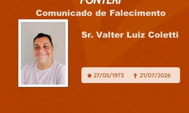 Com pesar, nos despedimos do Sr. Valter Luiz Coletti.