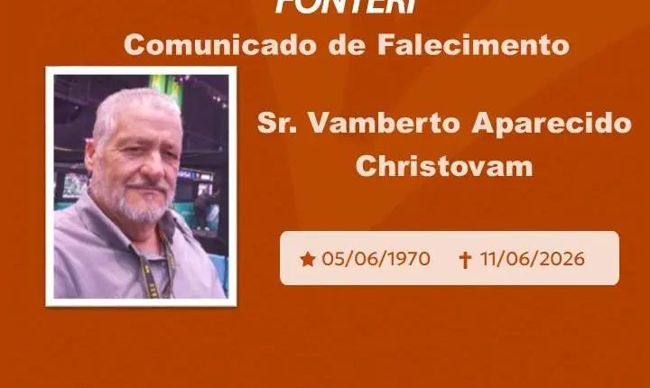 Com pesar, nos despedimos do Sr.Vamberto Aparecido Christovam 