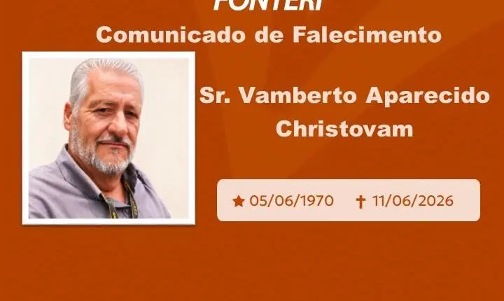 Com pesar, nos despedimos do Sr.Vamberto Aparecido Christovam 
