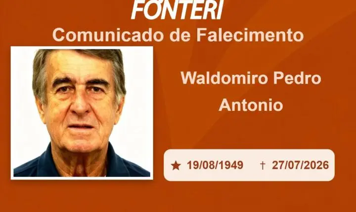 Com pesar, nos despedimos do Sr. Waldomiro Pedro Antonio.