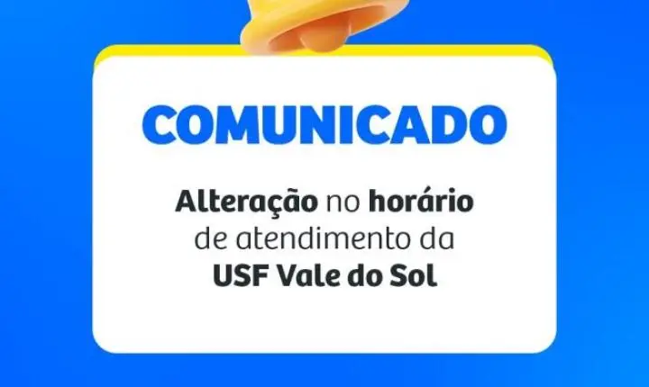Saúde Araraquara altera horário da USF Vale do Sol em outubro