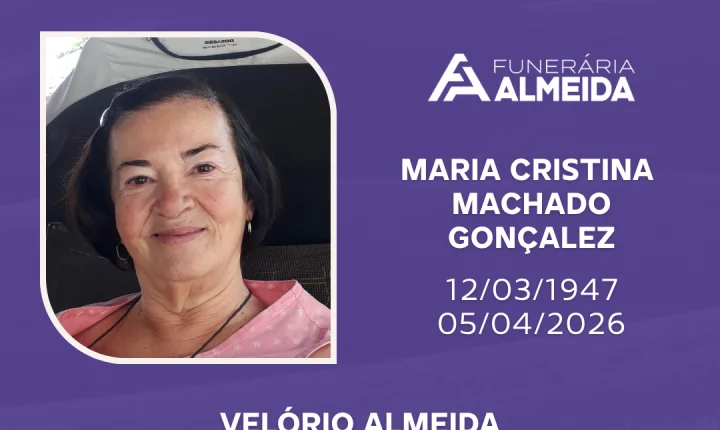 COMUNICAMOS O FALECIMENTO DA SRA. MARIA CRISTINA MACHADO GONÇALEZ