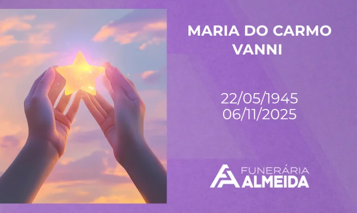 COMUNICAMOS O FALECIMENTO DA SRA. MARIA DO CARMO VANNI