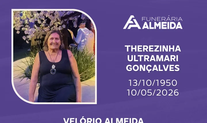 Comunicamos o Falecimento da Sra. THEREZINHA ULTRAMARI GONÇALVES
