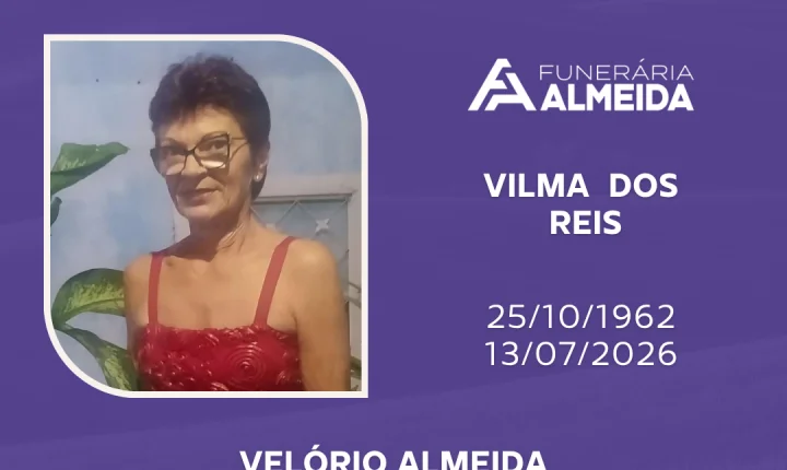 COMUNICAMOS O FALECIMENTO DA SRA. VILMA DOS REIS