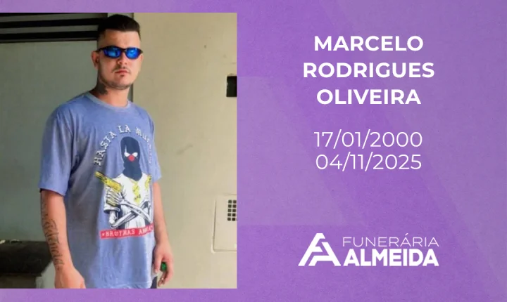 Comunicamos o falecimento do Jovem MARCELO RODRIGUES OLIVEIRA (mais conhecido como Marcelinho)