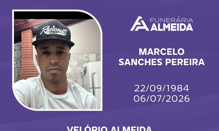 Comunicamos o falecimento do jovem MARCELO SANCHES PEREIRA