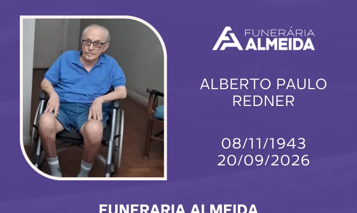 Comunicamos o Falecimento do Sr. ALBERTO PAULO REDNER