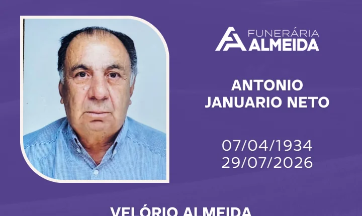 Comunicamos o Falecimento do SR.ANTONIO JANUÁRIO NETO