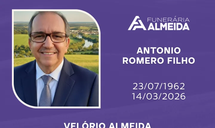 Comunicamos o falecimento do SR. ANTONIO ROMERO FILHO .