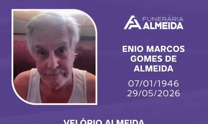 Comunicamos o falecimento do SR. ENIO MARCOS GOMES DE ALMEIDA