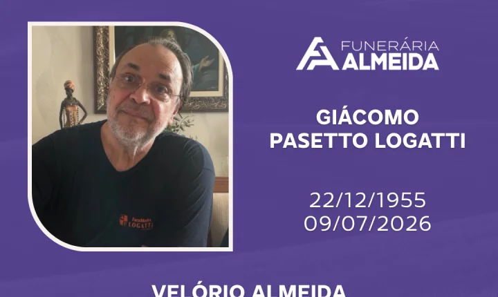 Comunicamos o falecimento do SR. GIÁCOMO PASETTO LOGATTI