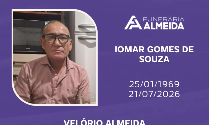 Comunicamos o falecimento do Sr. IOMAR GOMES DE SOUZA    (  PEIXE )