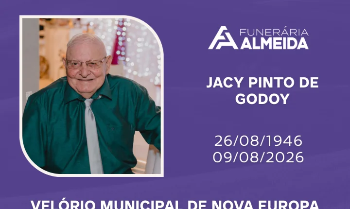 Comunicamos o falecimento do SR. JACY PINTO DE GODOY .